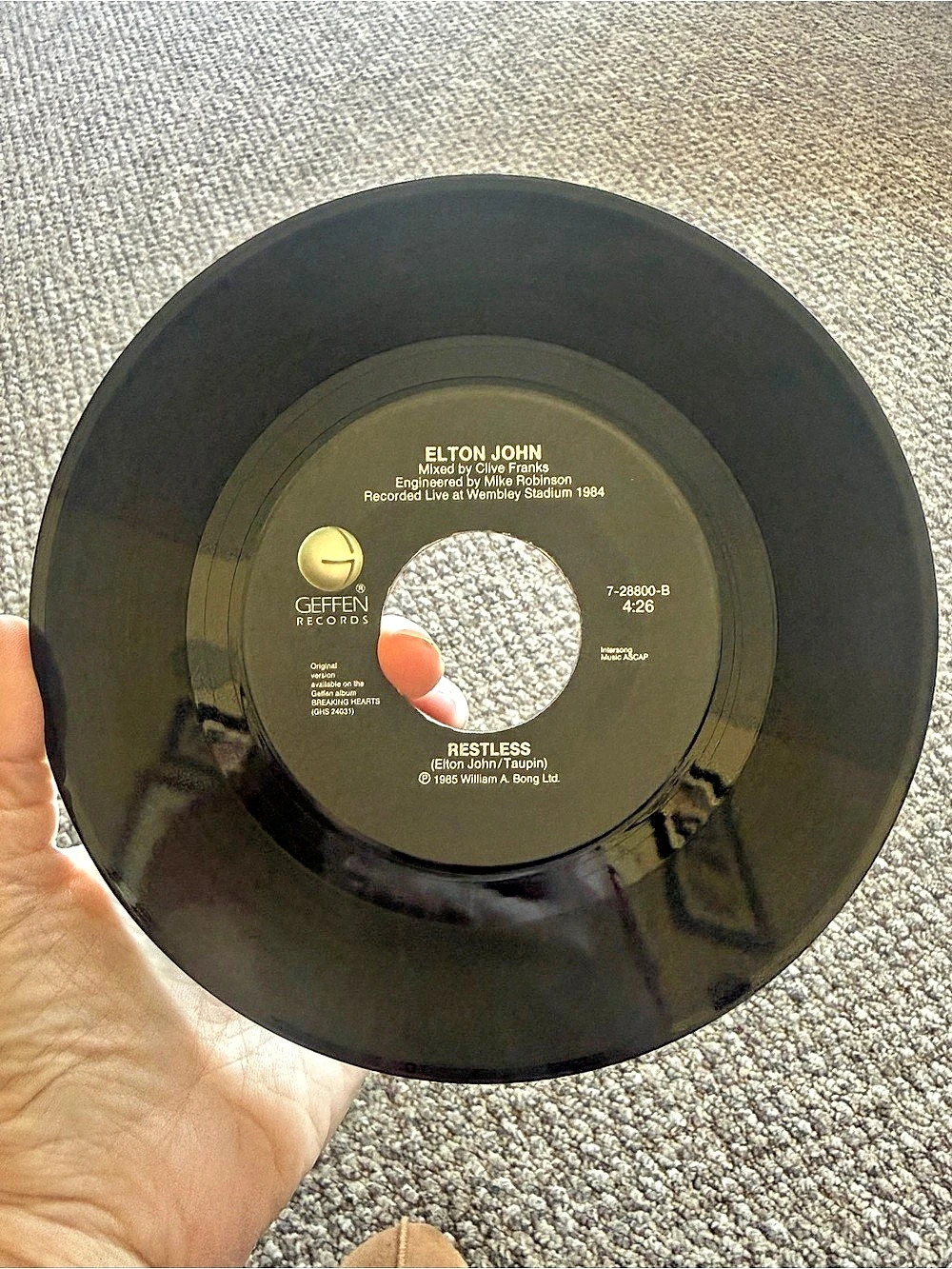 Elton John Restless / Nikita 7-Inch Vinyl Singles Black